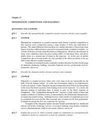 Economics Chapter 13 Monopolistic competition is a market structure quite&nbsp;