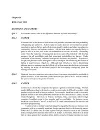 Economics Chapter 16 what is the difference between risk and uncertainty