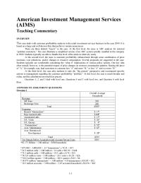 American Investment Management Services&nbsp;The case illustrates a simplified version of an ABC
