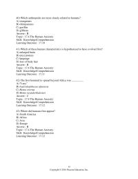 Biology & Life Sciences Chapter 17 The first hominid to spread beyond Africa was&nbsp;