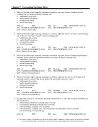 Management Chapter 9 Which of the following forecasting techniques would best