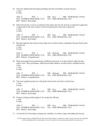 Management Chapter 9 If the forward rate is used as an indicator of the future