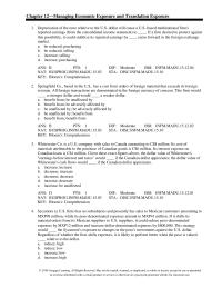 Management Chapter 12 Depreciation of the euro relative to the U.S. dollar