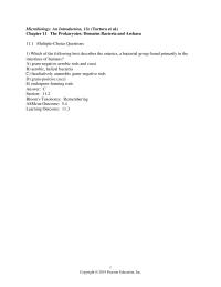 Biology & Life Sciences Chapter 11 Which of the following do you expect to be MOST resistant
