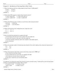 Chapter 1 What is the minimum truck class rating required&nbsp;