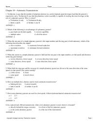 Chapter 18 If a drive gear is required to rotate a driven gear in the same