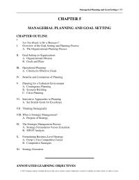 Management Chapter 5 Homework Managerial Planning And Goal Setting 109