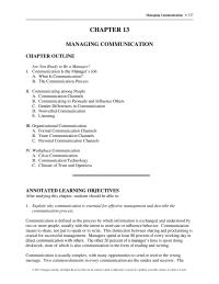 Management Chapter 13 Homework Exhibit 131 The Manager Communication Champion What