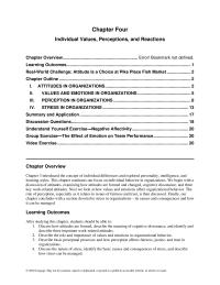 Management Chapter 4 Interpersonal Value Conflicts Are Often The Cause