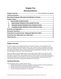 Management Chapter 5 Maslow’s Approach Erg Theory Suggests That More