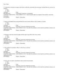 Chapter 12 Community corrections recognizes that factors