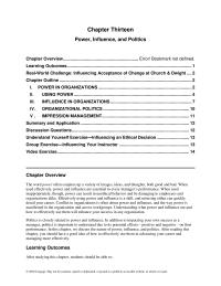 Management Chapter 13 Search For Shared Ground And Willing Compromise