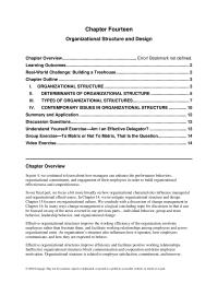 Management Chapter 14 Network Organizations Are Best For Functions That