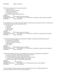 Chapter 13 The most common reason for revocation of parole