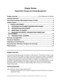 Management Chapter 16 Organizational Sources Resistance Daniel Katz And Robert