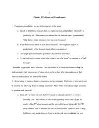 Chapter 1 Sketch in detail three forecasts that you make routinely