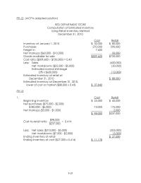 Chapter 9 Computation Cost Goods Sold During June 2010
