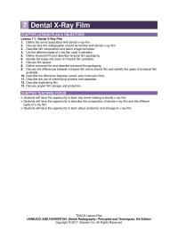 Dentistry Chapter 7 List the different types of x-ray film used in dentistry