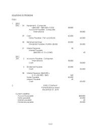 Chapter 13 Current Liabilities Estimated Premium Claims Outstanding