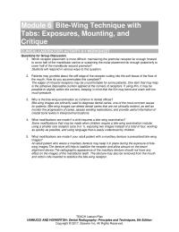 Dentistry Chapter 06 What Modifications Are Made Child Requires Bitewing