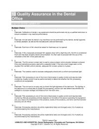 Dentistry Chapter 10 Rationale Processing Solutions Should Replenished Daily And