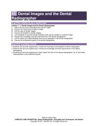 Dentistry Chapter 11 Bring Class For Activity Read Textbook