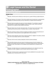 Dentistry Chapter 14 Rationale Dental Records Including Radiographs Should Retained