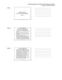 Dentistry Chapter 15 Rights Reserved Dental Radiography Principles And Techniques