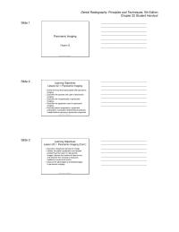 Dentistry Chapter 22 Explain The Imaging Procedures Place Lead Apron