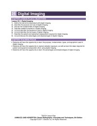 Dentistry Chapter 25 Digital Imaging Lesson Preparation Checklist Prepare