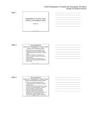 Dentistry Chapter 35 The Apical Region Appears Blunted The Length