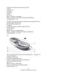Biology & Life Sciences Chapter 3 Which of the following may have cell walls containing&nbsp;