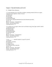 Biology & Life Sciences Chapter 6 A microorganism grows in the lab on medium containing