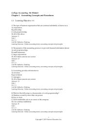 Accounting Chapter 1 Office Equipment And Accounts Payable Increase c Office