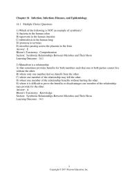 Biology & Life Sciences Chapter 14 Chagas’ disease is transmitted by a bug with mouthparts