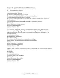 Biology & Life Sciences Chapter 26 Food microbiology applies to