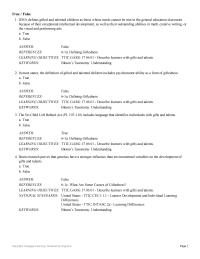 Economics Chapter 6 IDEA defines gifted and talented children as those whose&nbsp;