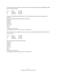 Accounting Chapter 15 Prescott Plates uses a periodic inventory system