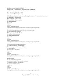 Accounting Chapter 18 The document granted by the state authorizing the creation