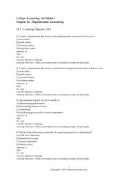 Accounting Chapter 24 A unit or department that incurs costs and generates