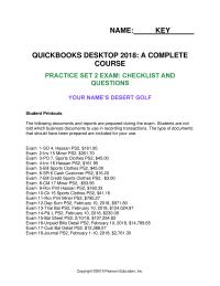 Accounting Ps2_exam Key Your Names Desert Golf Exam And Practice