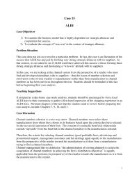 Marketing Chapter 15 Aldi Requires From Its Suppliers Longterm Contracts
