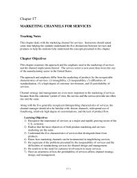 Marketing Chapter 17 Tangible Goods And Services Share Two Basic