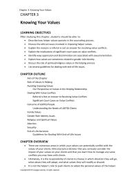 Counseling Chapter 3 Our Perspective on Values in the Helping Relationship