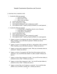 Chapter 1 Homework Yes True Invalid Since Possible That The