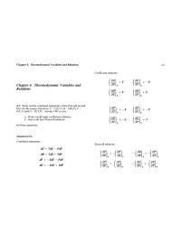 Nursing Chapter 4 Homework Thermodynamic Variables And Relations