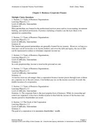 Finance Chapter 2 Section 25 Finance Careers And The Organization