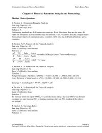 Finance Chapter 4 Accounting standards are different across countries