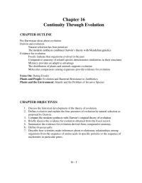 Chapter 16 What The Center Origin Species What Has