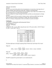 Finance Chapter 13 How do we account for the political risk of&nbsp;